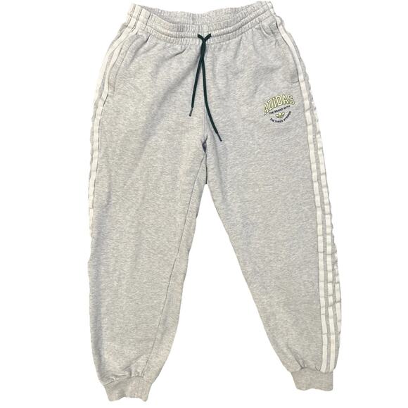 adidas Other - Adidas VRCT Sweatpants Gray Small Green Drawstring White Stripes Vintage